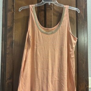 Women's Orange and Gold Sleeveless Tank Top Lane Bryant 22/24